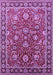 Machine Washable Oriental Purple Traditional Area Rugs, wshurb1483pur