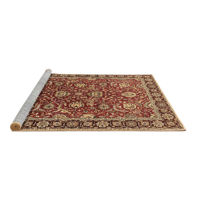 Sideview of Machine Washable Oriental Brown Traditional Rug, wshurb1483brn