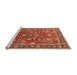 Sideview of Machine Washable Oriental Orange Traditional Area Rugs, wshurb1483org