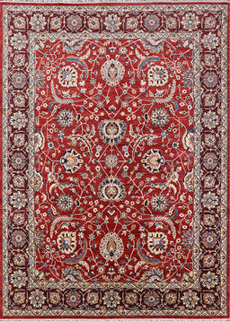 Machine Washable Industrial Modern Tomato Red Rug, wshurb1483