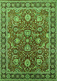 Oriental Green Traditional Rug, urb1483grn