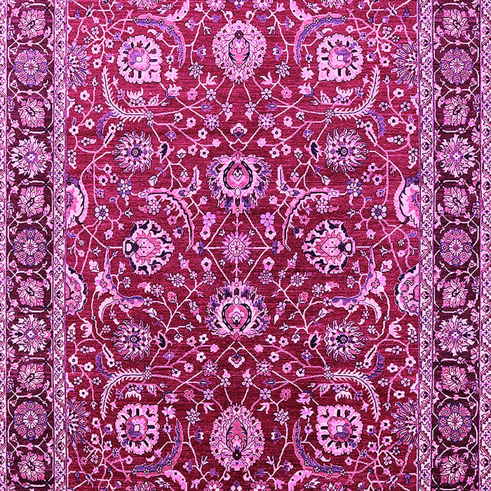 Machine Washable Oriental Pink Traditional Rug, wshurb1483pnk