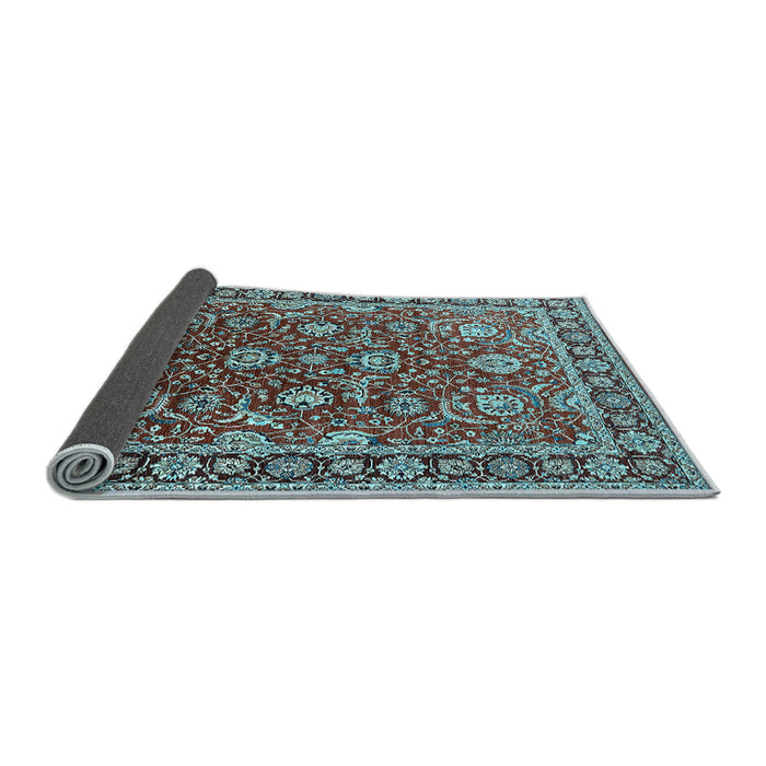 Sideview of Oriental Light Blue Traditional Rug, urb1483lblu