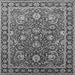 Square Machine Washable Oriental Gray Traditional Rug, wshurb1483gry