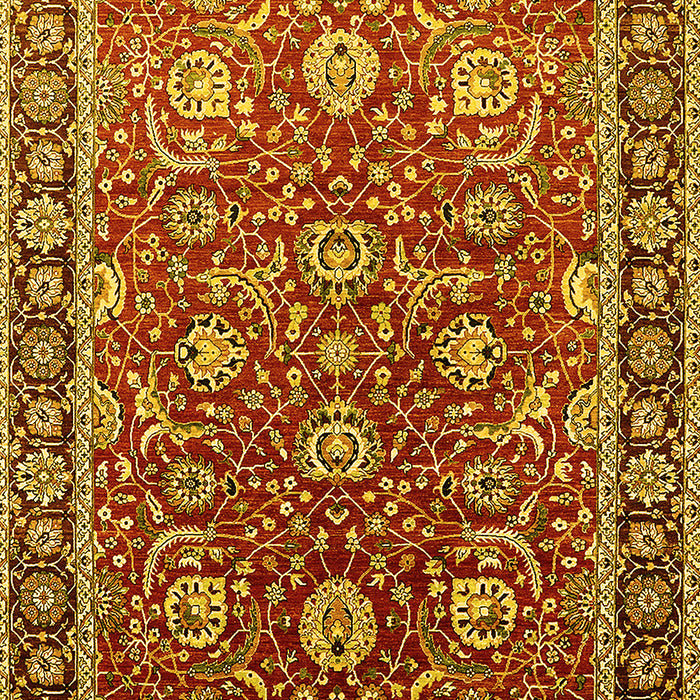 Oriental Yellow Traditional Rug, urb1483yw