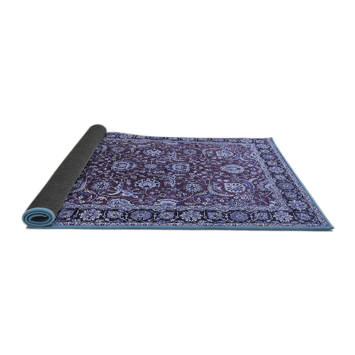 Sideview of Oriental Blue Traditional Rug, urb1483blu