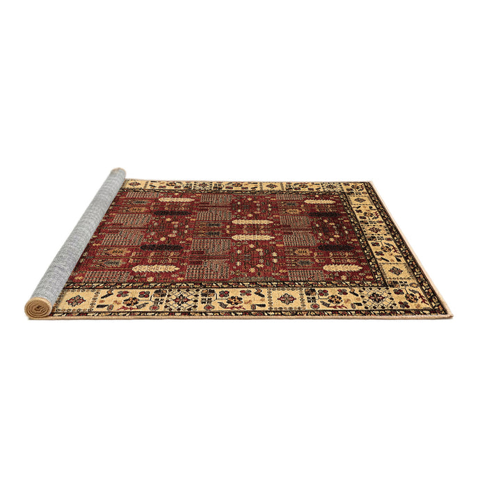 Sideview of Machine Washable Oriental Brown Traditional Rug, wshurb1484brn