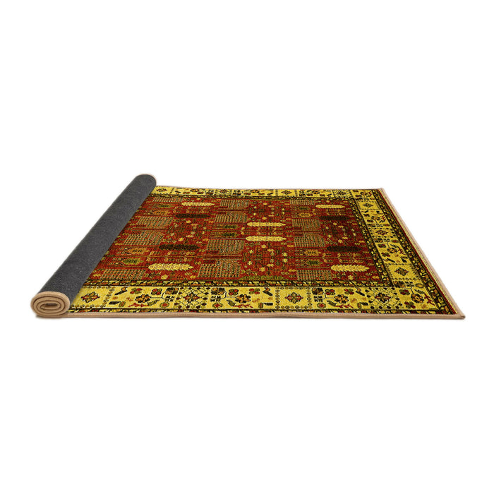 Sideview of Oriental Yellow Traditional Rug, urb1484yw