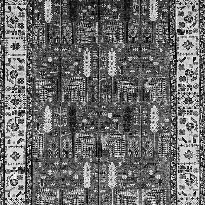 Machine Washable Oriental Gray Traditional Rug, wshurb1484gry