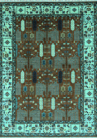 Oriental Turquoise Traditional Rug, urb1484turq