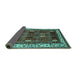 Sideview of Oriental Turquoise Traditional Rug, urb1484turq