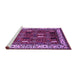 Sideview of Machine Washable Oriental Purple Traditional Area Rugs, wshurb1484pur