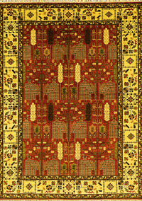 Oriental Yellow Traditional Rug, urb1484yw