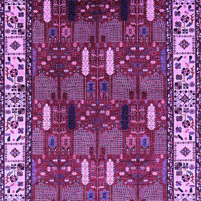 Machine Washable Oriental Purple Traditional Area Rugs, wshurb1484pur