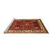 Sideview of Machine Washable Oriental Orange Traditional Area Rugs, wshurb1484org