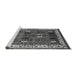 Sideview of Machine Washable Oriental Gray Traditional Rug, wshurb1484gry