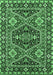 Machine Washable Persian Emerald Green Traditional Area Rugs, wshurb1485emgrn