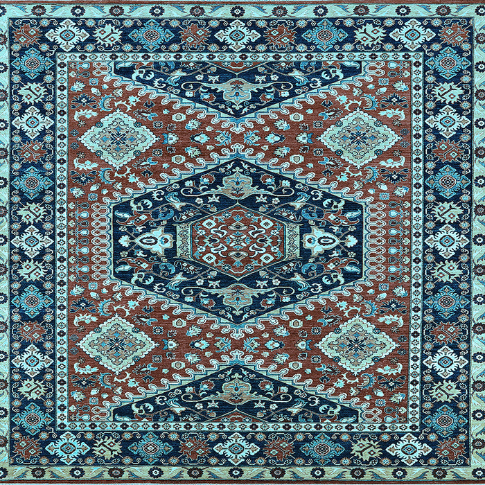Square Persian Light Blue Traditional Rug, urb1485lblu