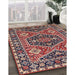 Mid-Century Modern Light French Beige Brown Persian Rug in Family Room, urb1485