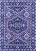 Machine Washable Persian Blue Traditional Rug, wshurb1485blu