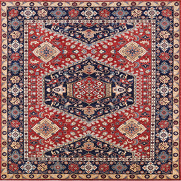 Square Machine Washable Industrial Modern Light French Beige Brown Rug, wshurb1485