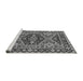 Sideview of Machine Washable Persian Gray Traditional Rug, wshurb1485gry