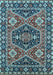 Machine Washable Persian Light Blue Traditional Rug, wshurb1485lblu