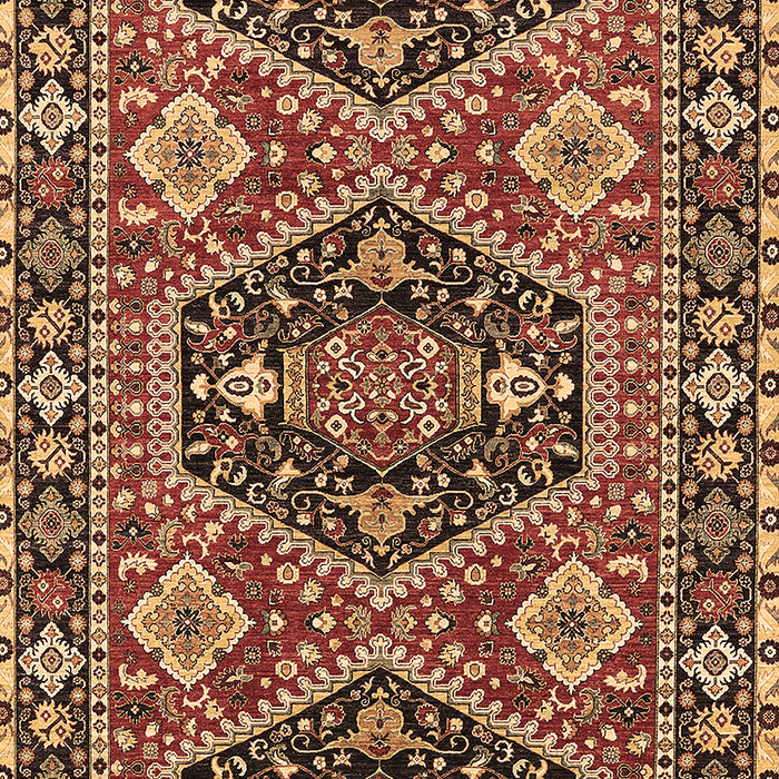 Machine Washable Persian Brown Traditional Rug, wshurb1485brn