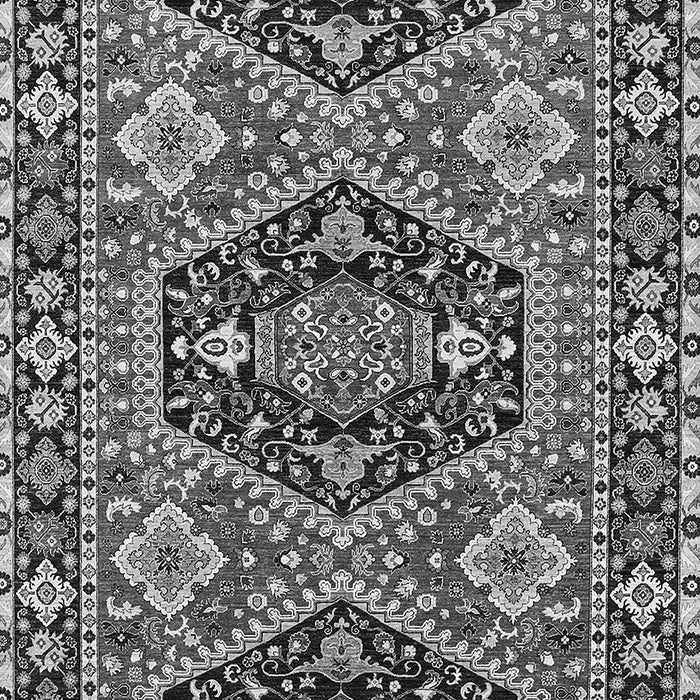 Machine Washable Persian Gray Traditional Rug, wshurb1485gry