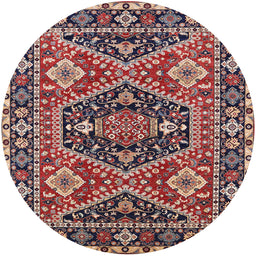 Round Machine Washable Industrial Modern Light French Beige Brown Rug, wshurb1485