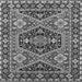 Square Machine Washable Persian Gray Traditional Rug, wshurb1485gry