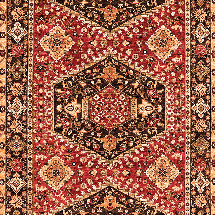 Machine Washable Persian Orange Traditional Area Rugs, wshurb1485org