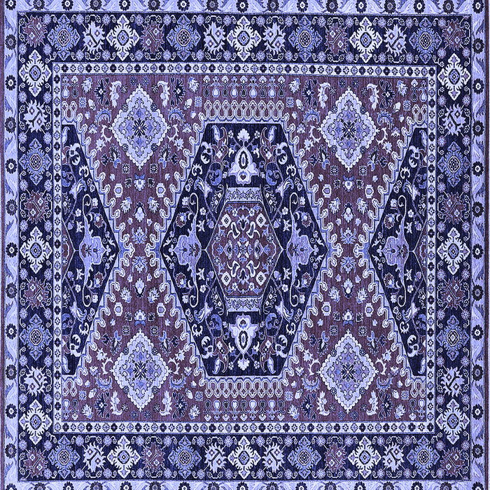 Square Persian Blue Traditional Rug, urb1485blu
