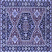 Square Persian Blue Traditional Rug, urb1485blu