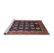 Sideview of Machine Washable Industrial Modern Rosy Pink Rug, wshurb1486