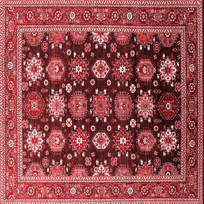 Machine Washable Oriental Red Industrial Rug, wshurb1486red
