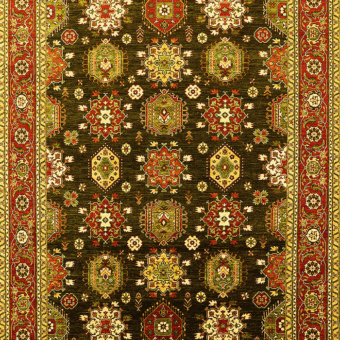 Oriental Yellow Industrial Rug, urb1486yw
