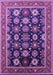 Machine Washable Oriental Purple Industrial Area Rugs, wshurb1486pur