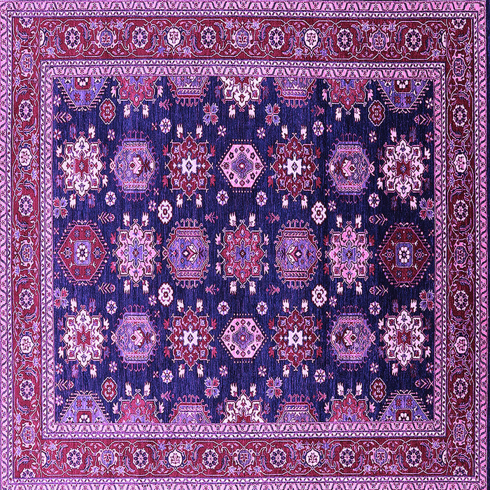 Square Oriental Purple Industrial Rug, urb1486pur