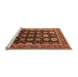 Sideview of Machine Washable Oriental Orange Industrial Area Rugs, wshurb1486org