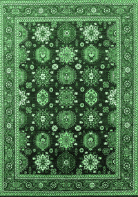 Oriental Emerald Green Industrial Rug, urb1486emgrn