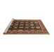 Sideview of Machine Washable Oriental Brown Industrial Rug, wshurb1486brn