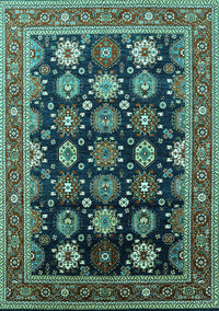 Oriental Turquoise Industrial Rug, urb1486turq