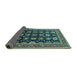 Sideview of Oriental Turquoise Industrial Rug, urb1486turq