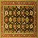 Square Oriental Yellow Industrial Rug, urb1486yw