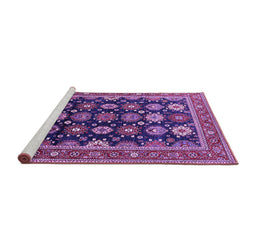Sideview of Machine Washable Oriental Purple Industrial Area Rugs, wshurb1486pur