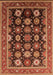 Machine Washable Oriental Orange Industrial Area Rugs, wshurb1486org