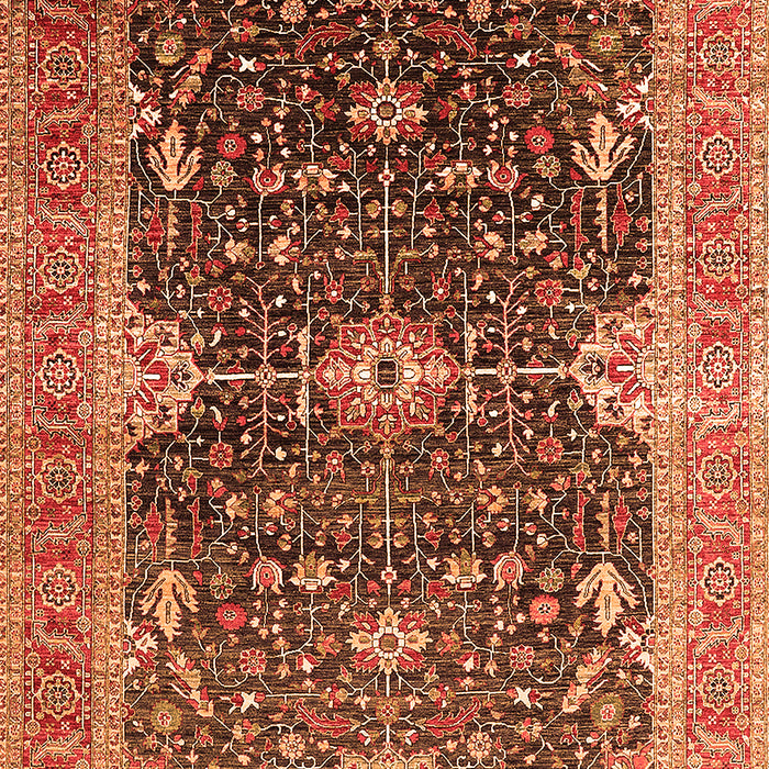 Machine Washable Oriental Orange Industrial Area Rugs, wshurb1487org