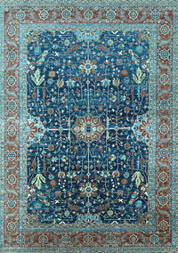 Oriental Light Blue Industrial Rug, urb1487lblu