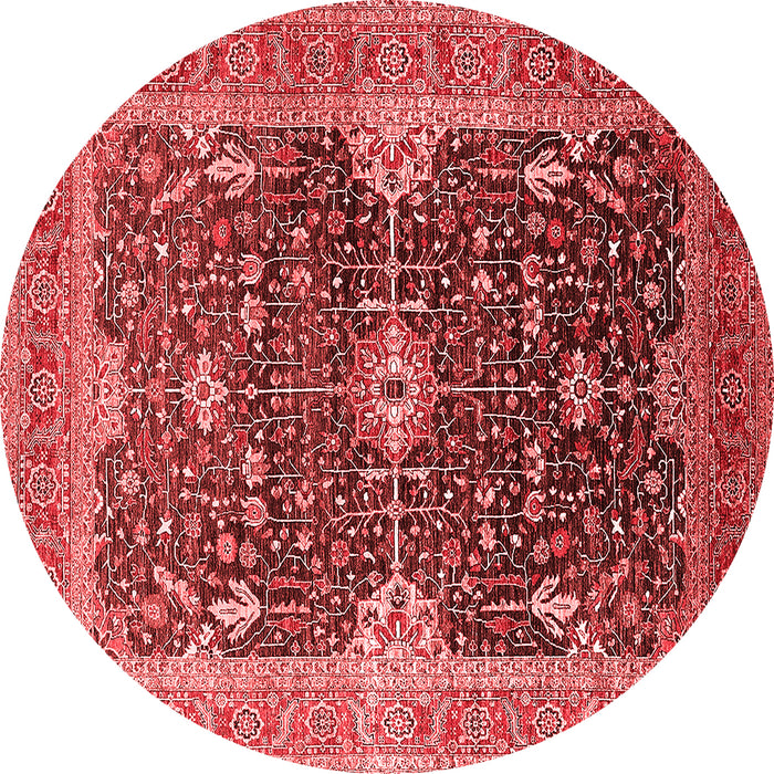 Machine Washable Oriental Red Industrial Rug, wshurb1487red
